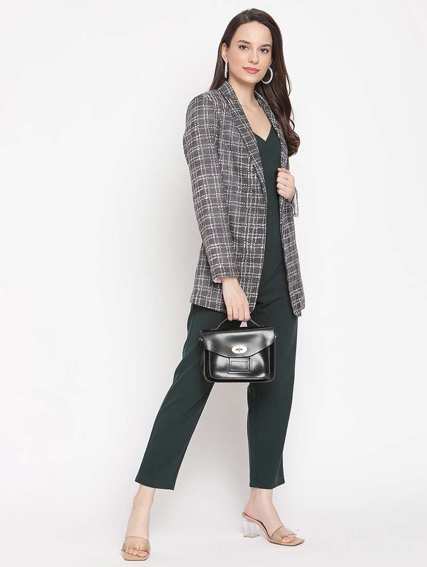 women grey printed full sleeve coat - 21651435 -  Standard Image - 3