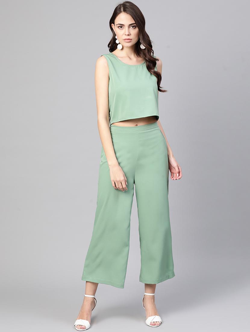 women sea green solid fusion set - 21651437 - Standard Image - 3