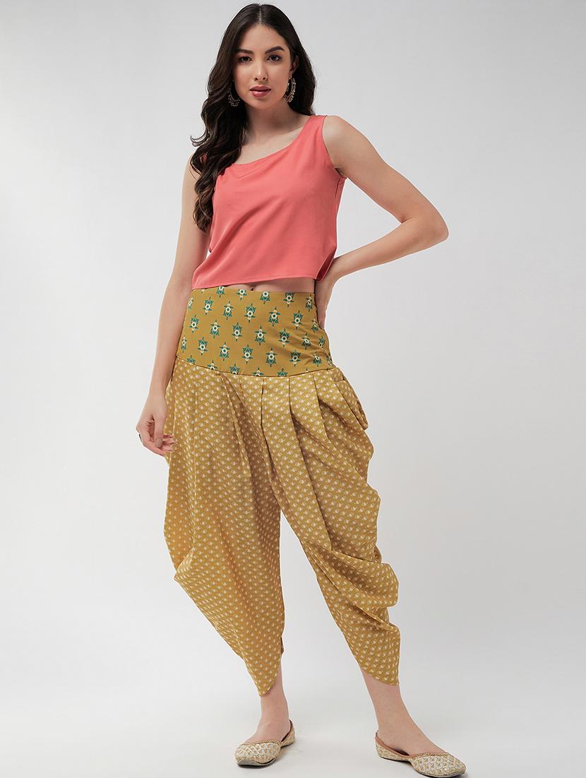 jaipur haat leg 'o' mutton sleeves jacket with top and dhoti pant - 21651484 - Zoom Image - 0