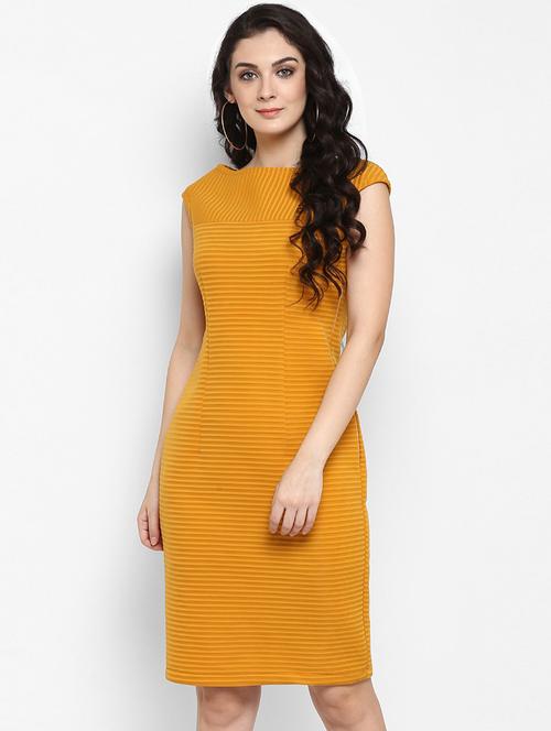 women striped sleeveless bodycon dress - 21651508 - Standard Image - 0