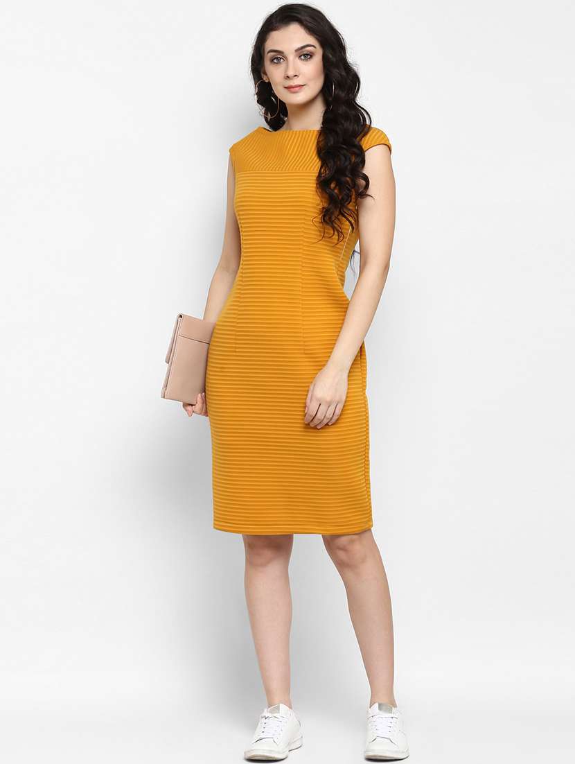 women striped sleeveless bodycon dress - 21651508 - Standard Image - 3
