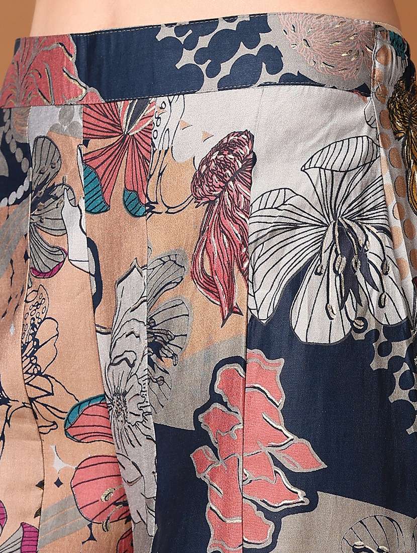 women printed top and trouser co-ord set - 21651534 -  Standard Image - 5