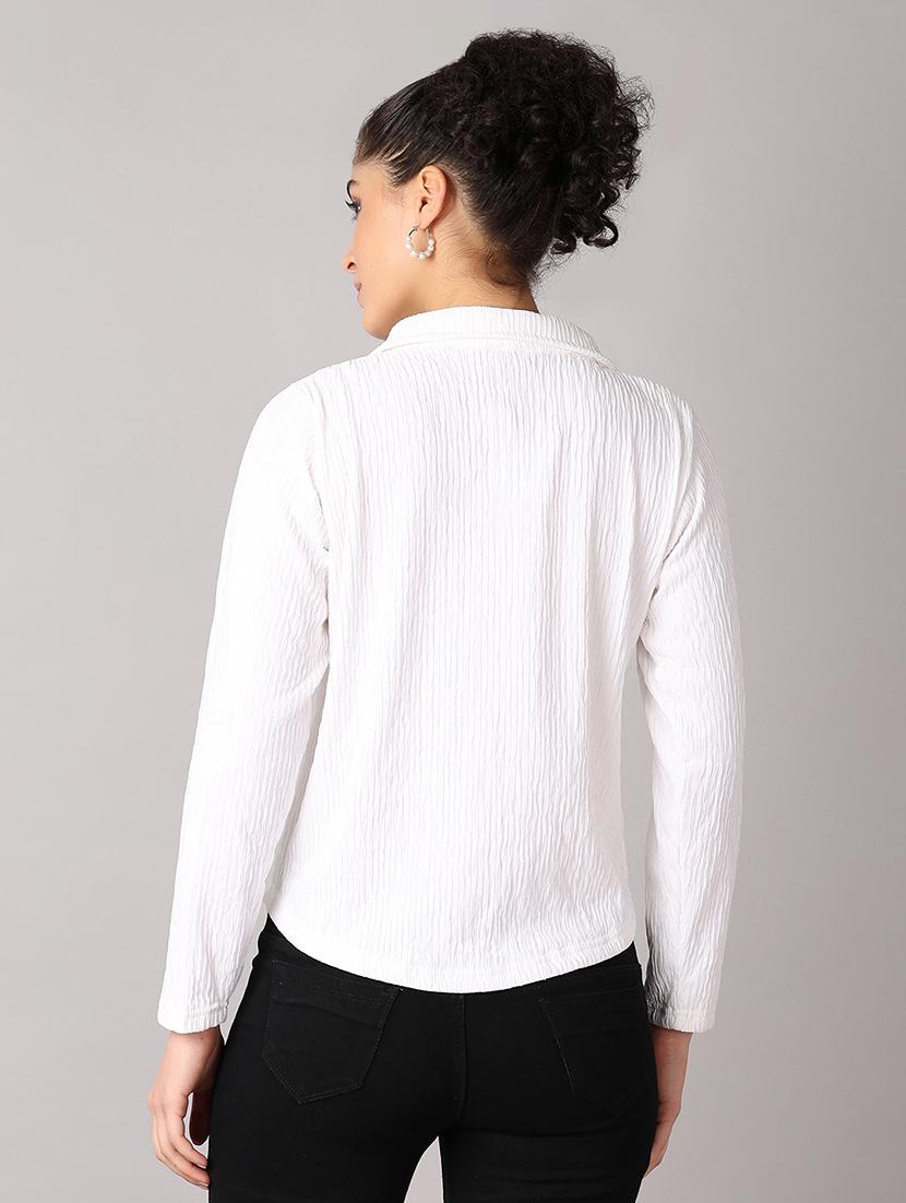 women white solid regular shirt - 21651583 - Standard Image - 3