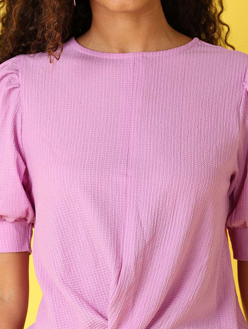 women round neck solid regular top - 21651588 -  Standard Image - 5