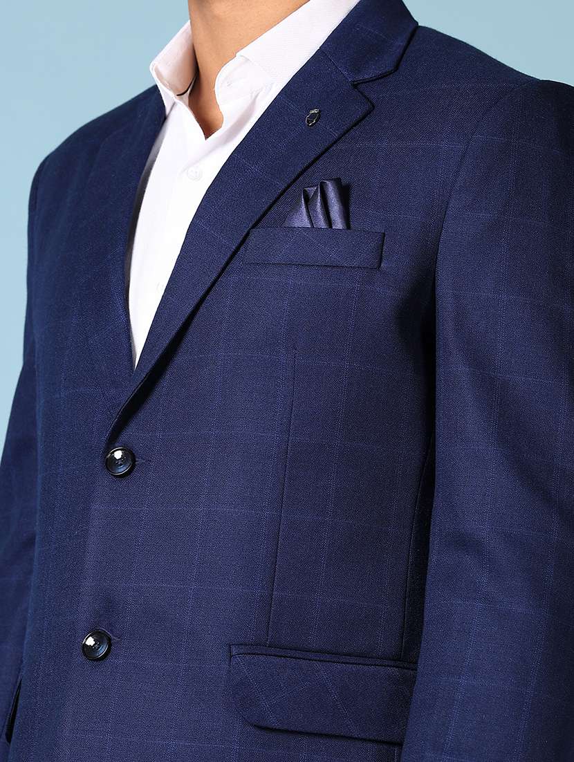 men long sleeves checkered single breasted casual blazer - 21651609 -  Standard Image - 5