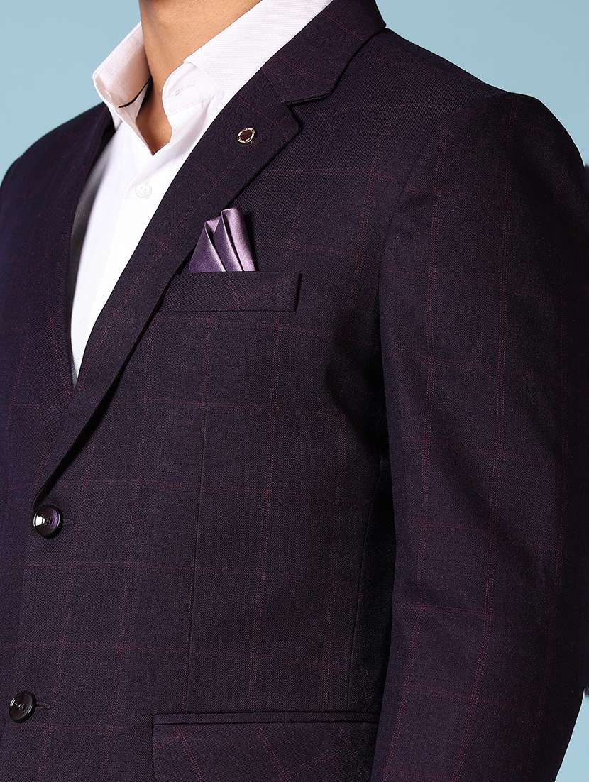 men long sleeves checkered single breasted casual blazer - 21651610 -  Standard Image - 5