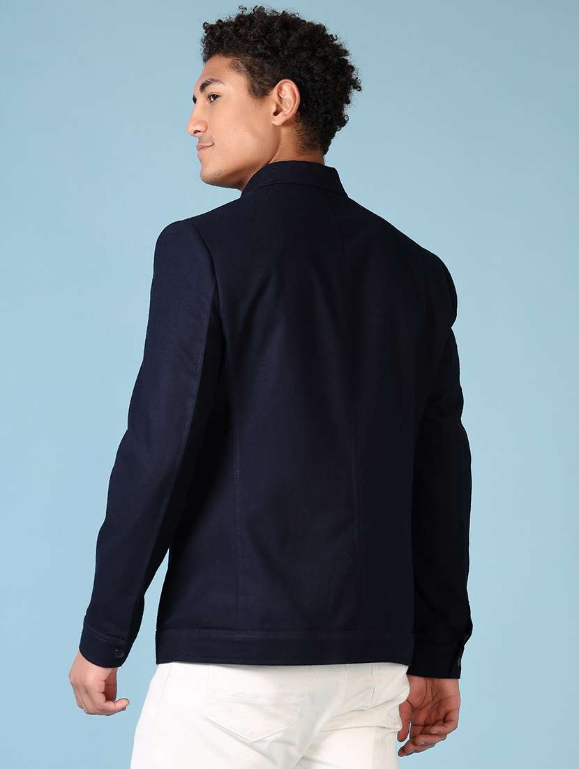 men solid single breasted long sleeve blazer - 21651621 -  Standard Image - 3