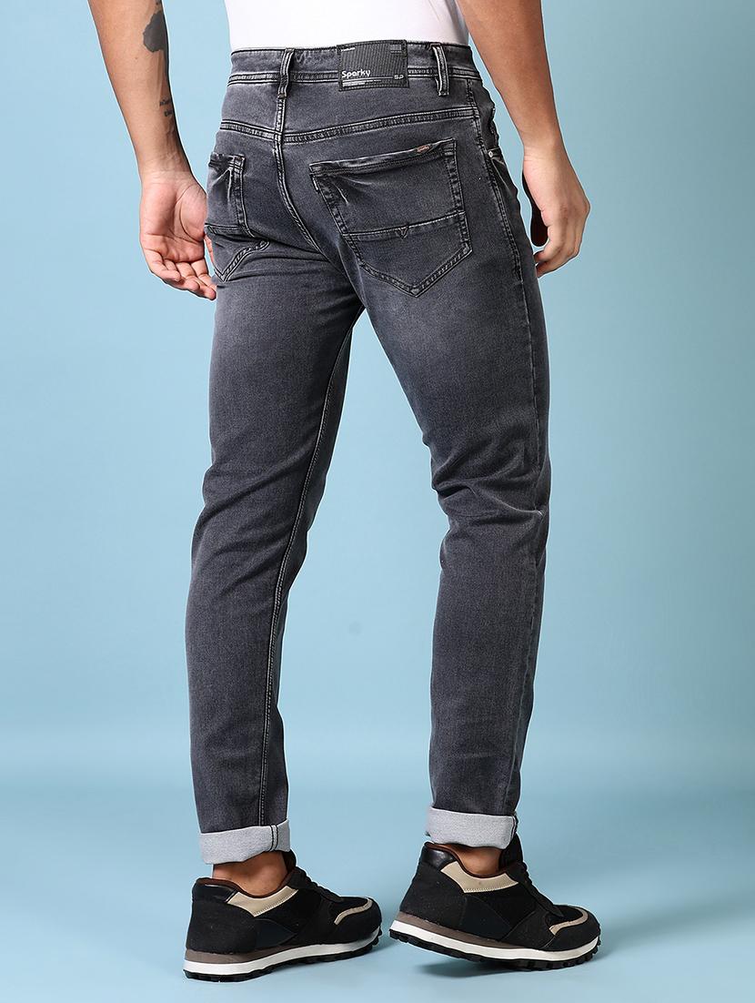 men mid rise plain slim fit jeans - 21651629 - Standard Image - 3