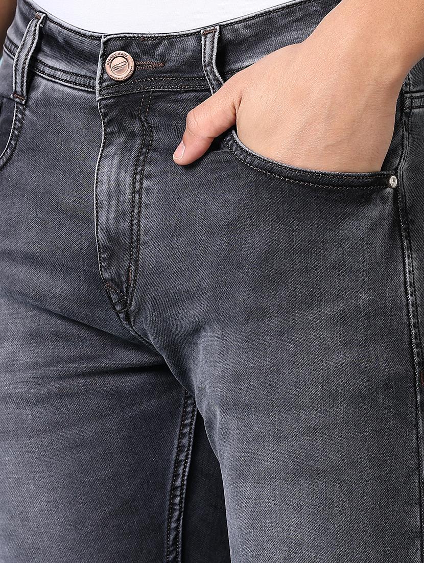 men mid rise plain slim fit jeans - 21651629 - Standard Image - 5