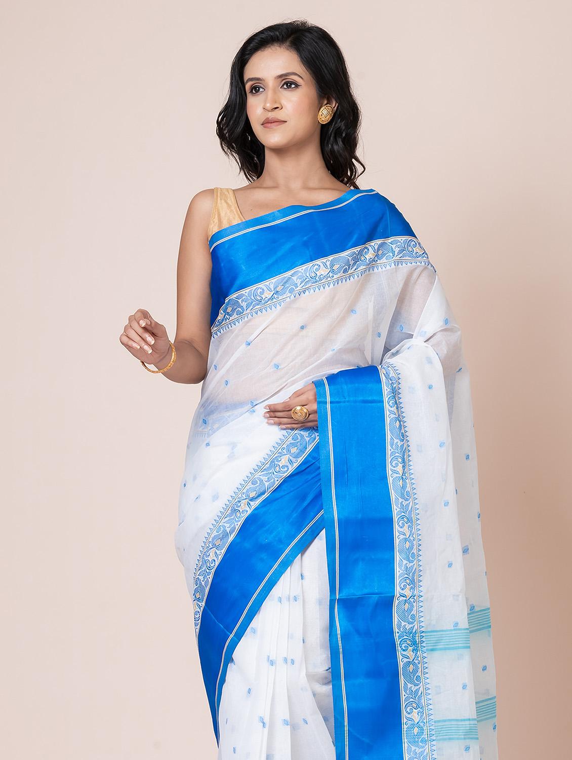 women self design tant saree - 21651724 - Standard Image - 3