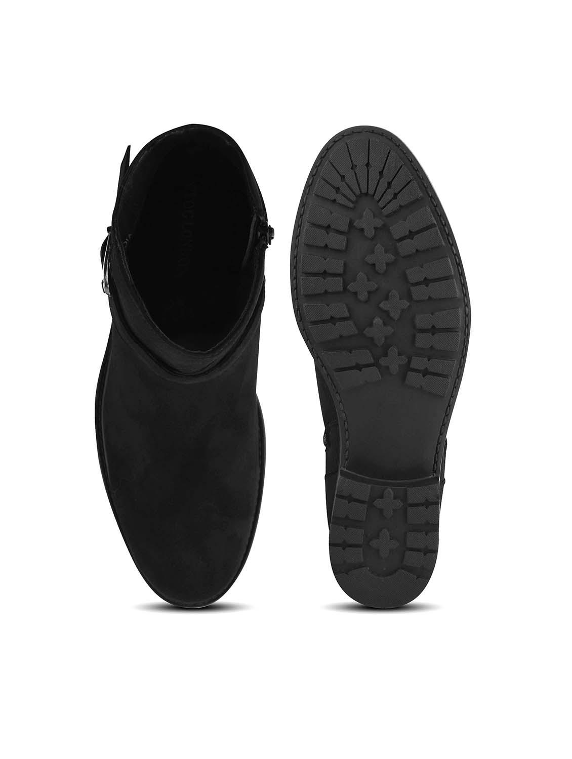 women black solid ankle boots - 21651875 - Standard Image - 5