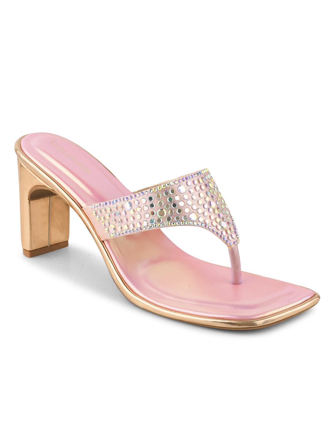 women pink block heel sandals - 21651881 -  Zoom Image - 0