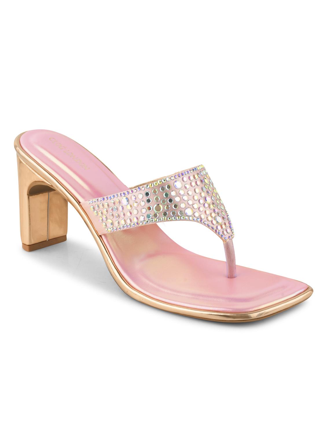 women pink block heel sandals - 21651881 - Standard Image - 3