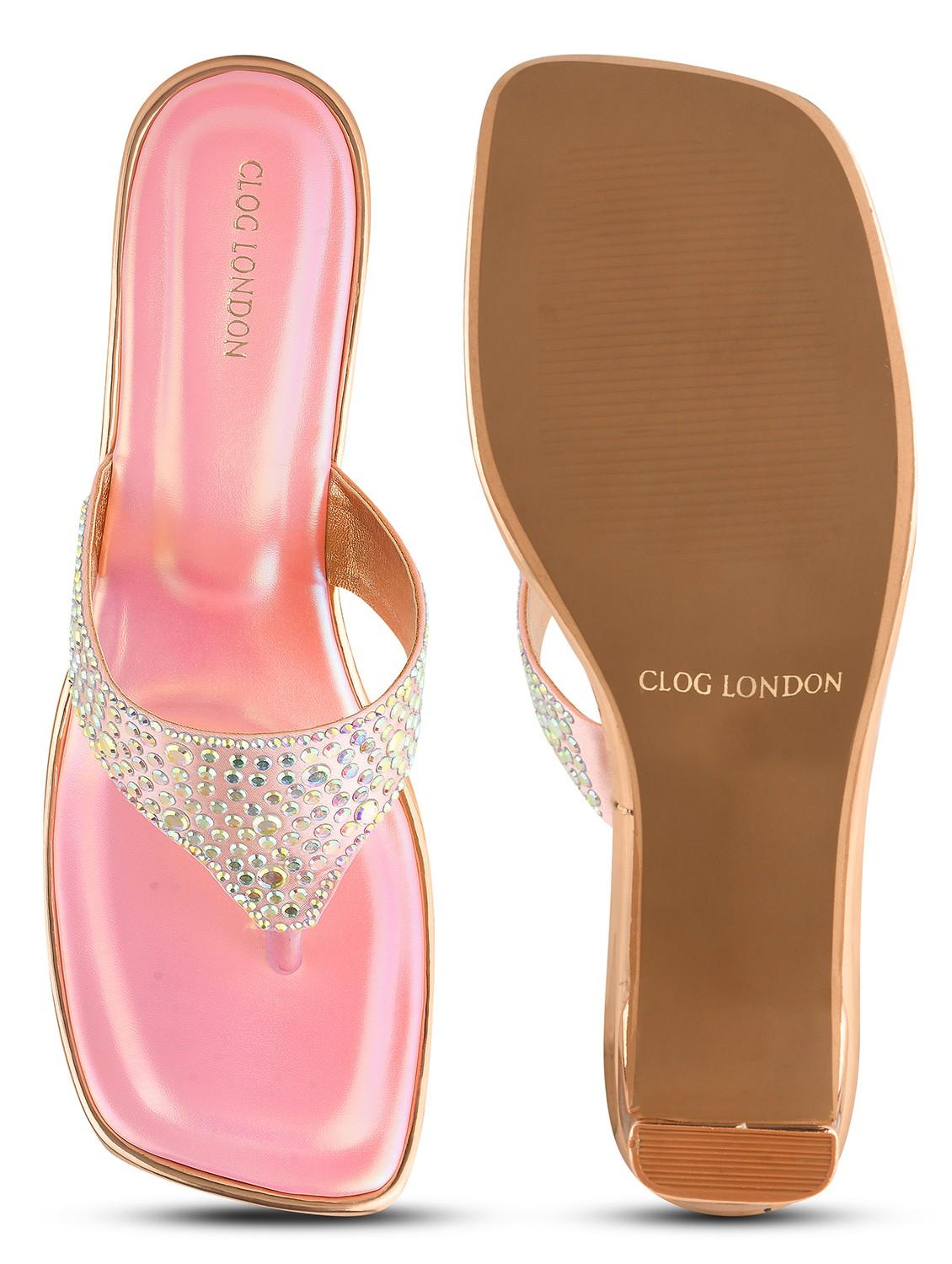 women pink block heel sandals - 21651881 - Standard Image - 8
