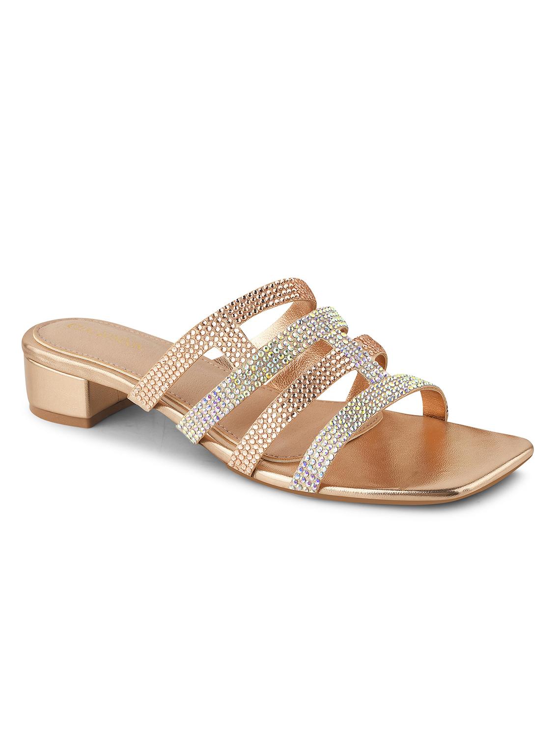 women embellished block heel sandals - 21651882 -  Zoom Image - 0