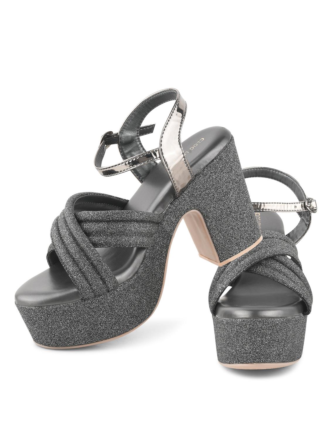 women embellished ankle strap block heel sandals - 21651884 - Standard Image - 5