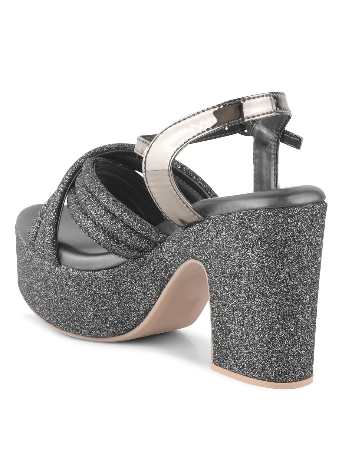 women embellished ankle strap block heel sandals - 21651884 - Standard Image - 8