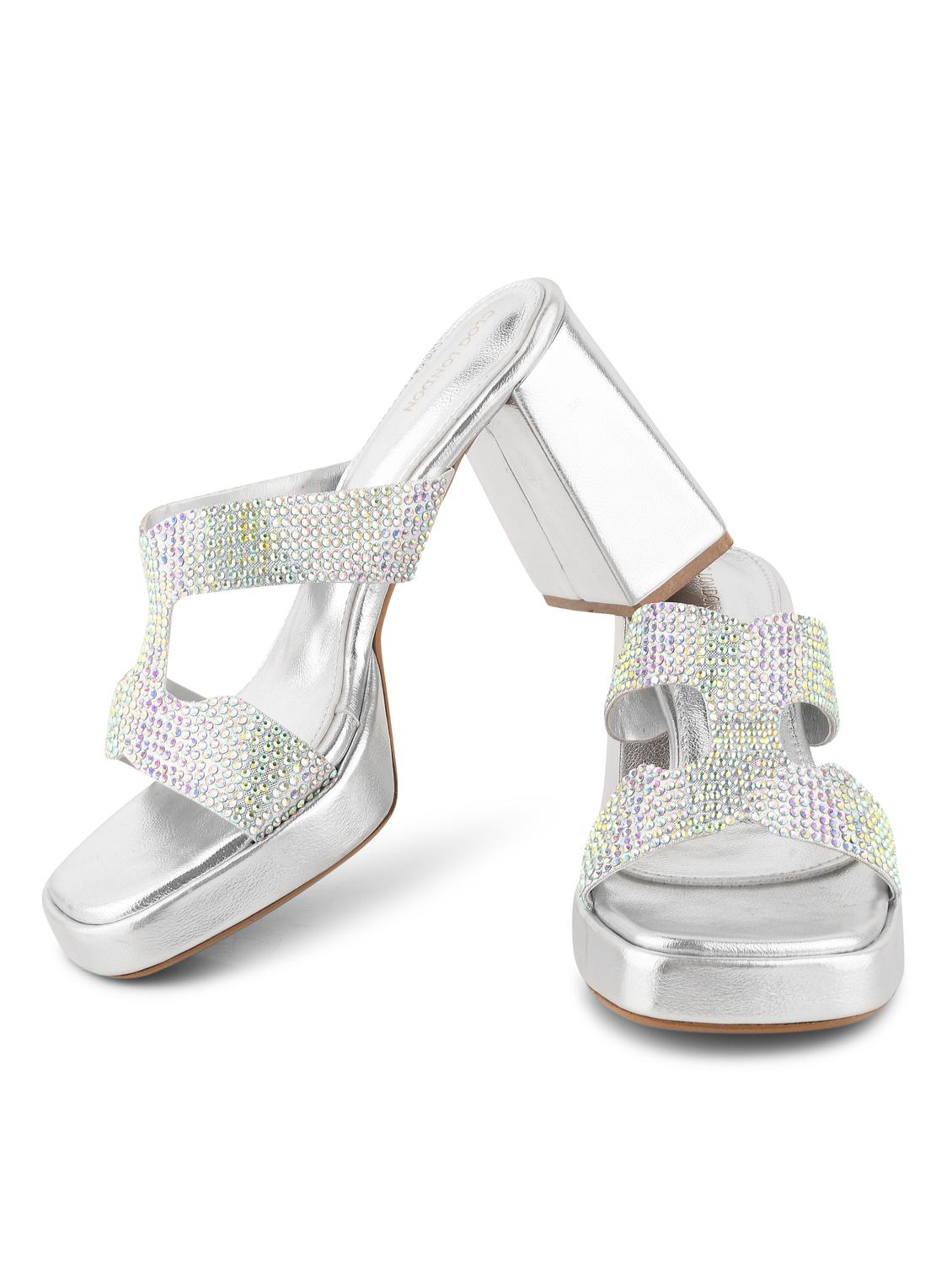 women embellished party platform block heel sandals - 21651885 - Standard Image - 5