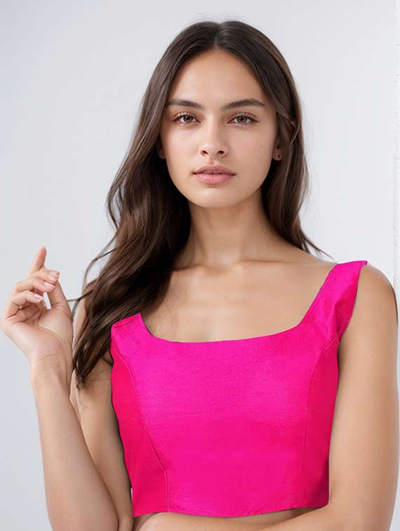 women solid sleeveless stitched blouse - 21651909 - Zoom Image - 0