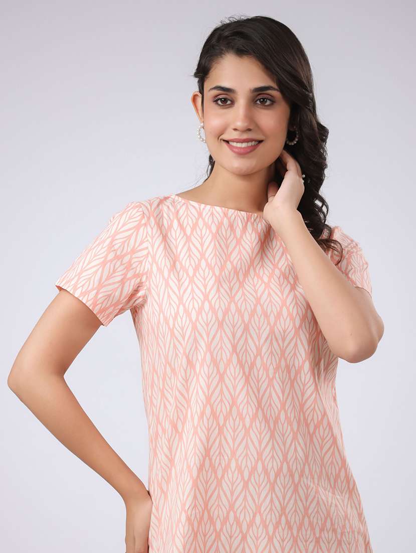 women printed short sleeves a-line dress - 21651941 -  Standard Image - 3
