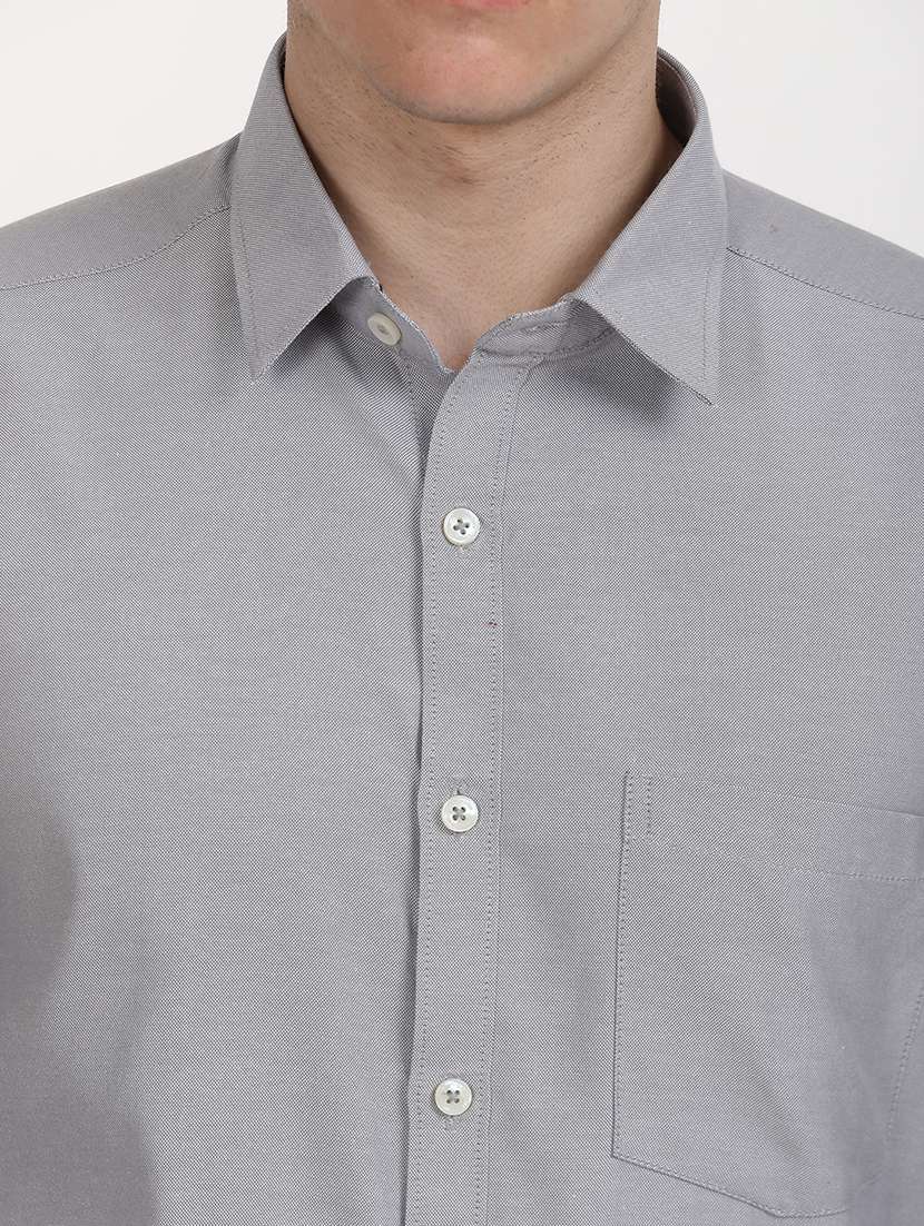 men solid long sleeve formal shirt - 21651955 -  Standard Image - 5