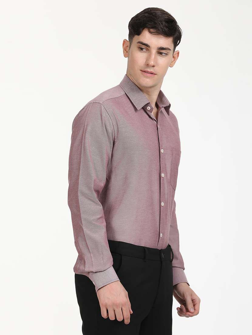 men solid long sleeve formal shirt - 21651956 -  Standard Image - 3