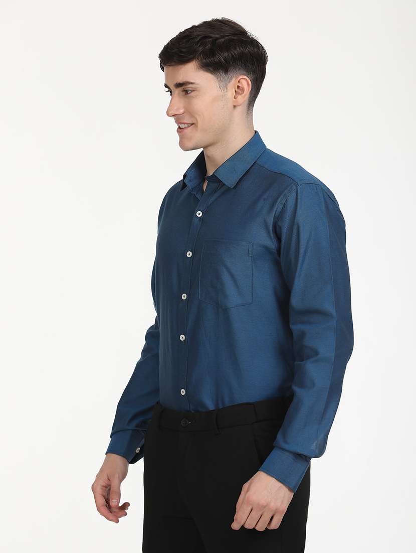men solid long sleeve formal shirt - 21651960 -  Standard Image - 3
