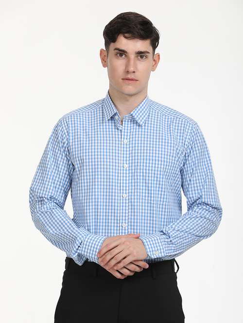 men checks long sleeve formal shirt - 21651962 -  Standard Image - 0