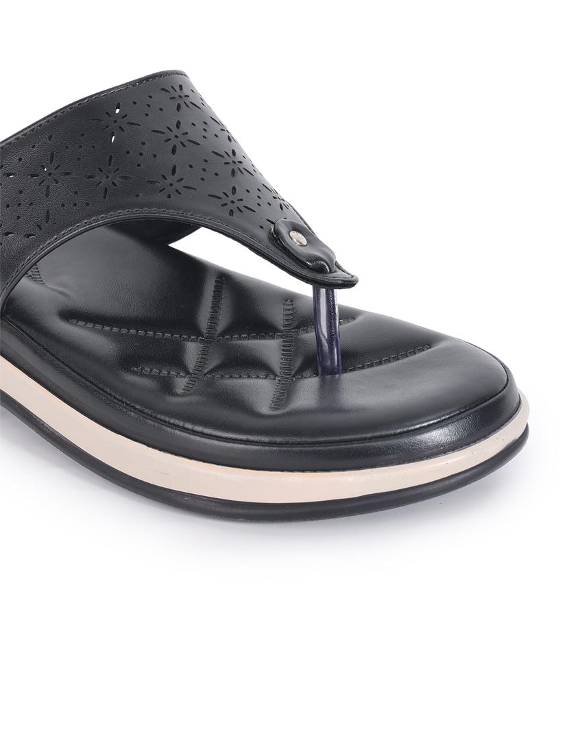 padchin women t strap black flatform heel - 21652560 - Standard Image - 5