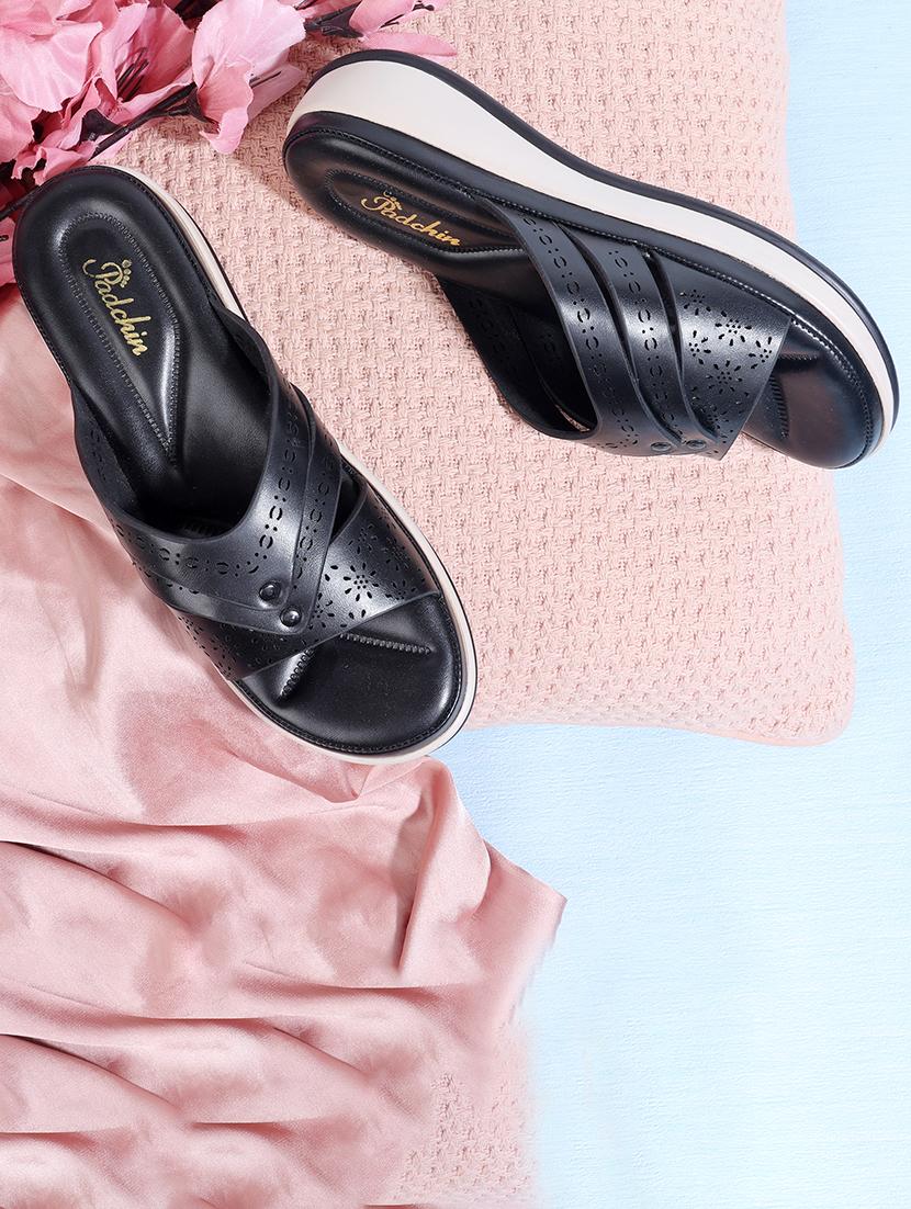 padchin women round toe black flatform heel - 21652562 - Zoom Image - 0