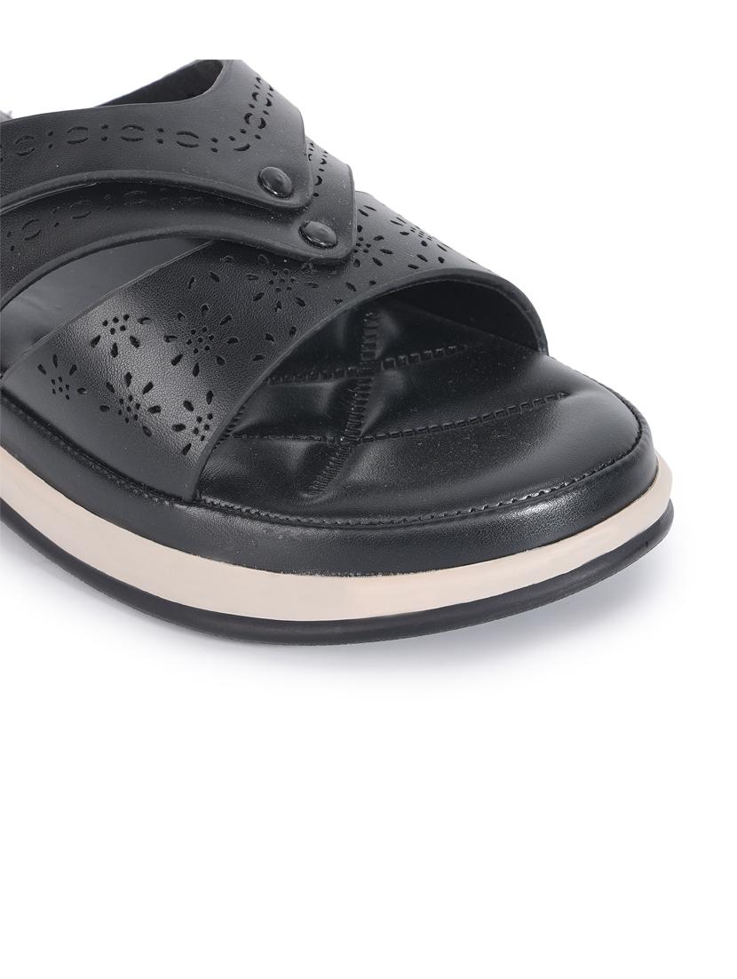 padchin women round toe black flatform heel - 21652562 - Standard Image - 5
