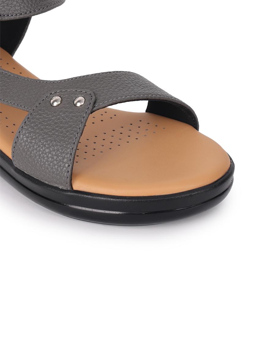 women solid ankle strap sandal - 21652564 - Standard Image - 5