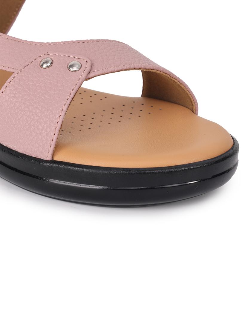 women solid ankle strap sandal - 21652565 - Standard Image - 5