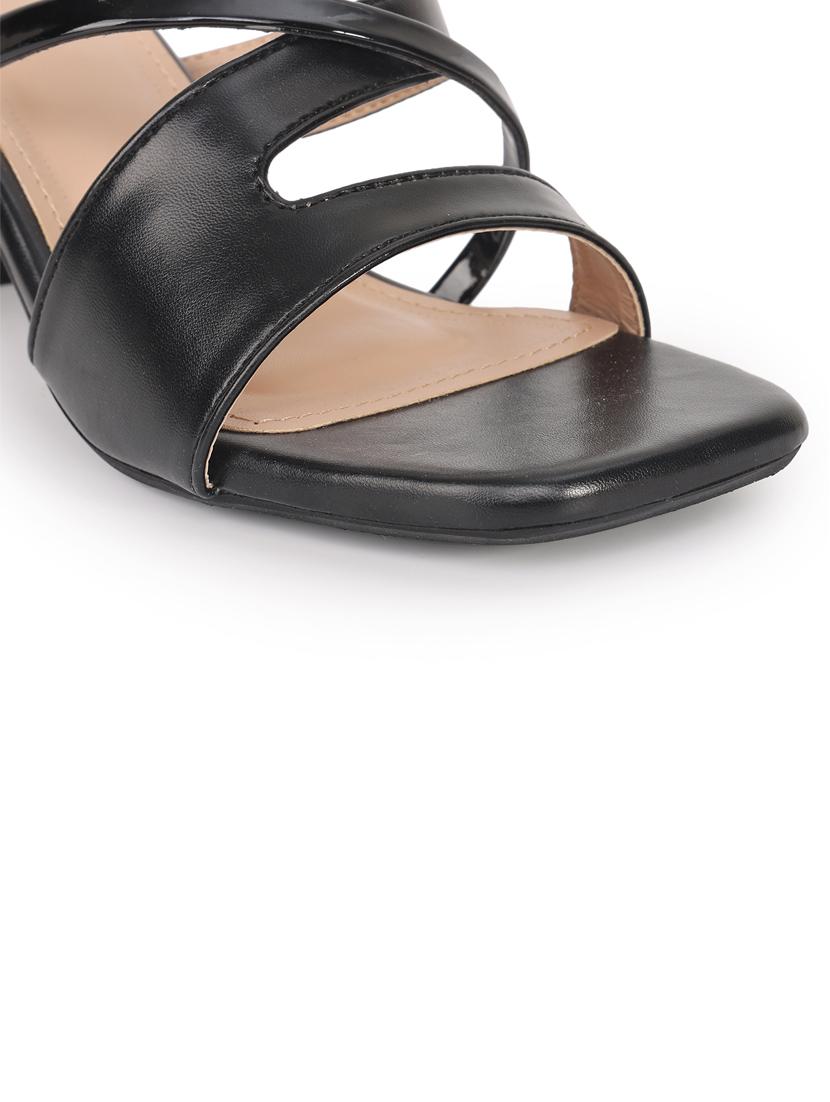 women solid square toe block heel sandal - 21652584 - Standard Image - 5
