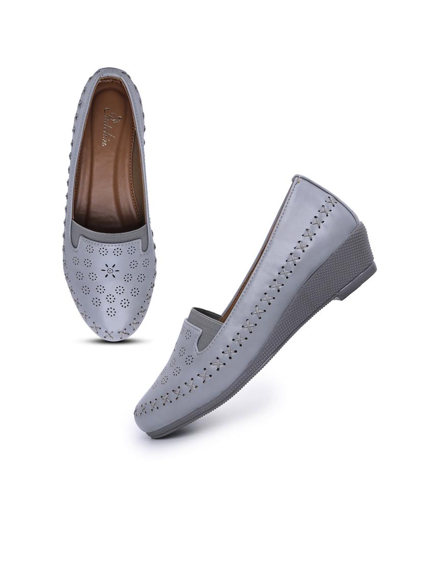 women grey slip on loafer - 21652641 - Standard Image - 3