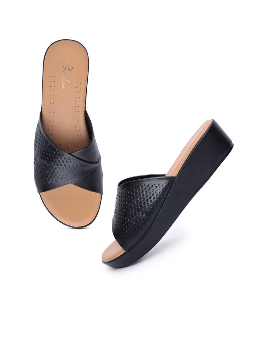 women black slip on wedge - 21652665 - Standard Image - 3