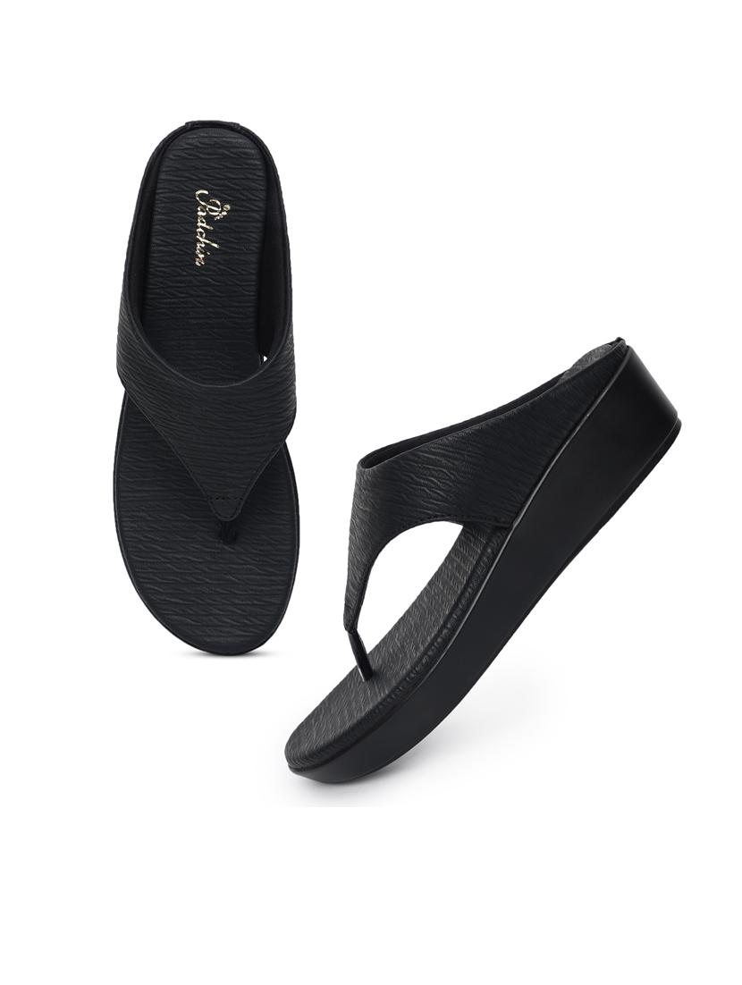 women black slip on wedge - 21652675 - Standard Image - 3