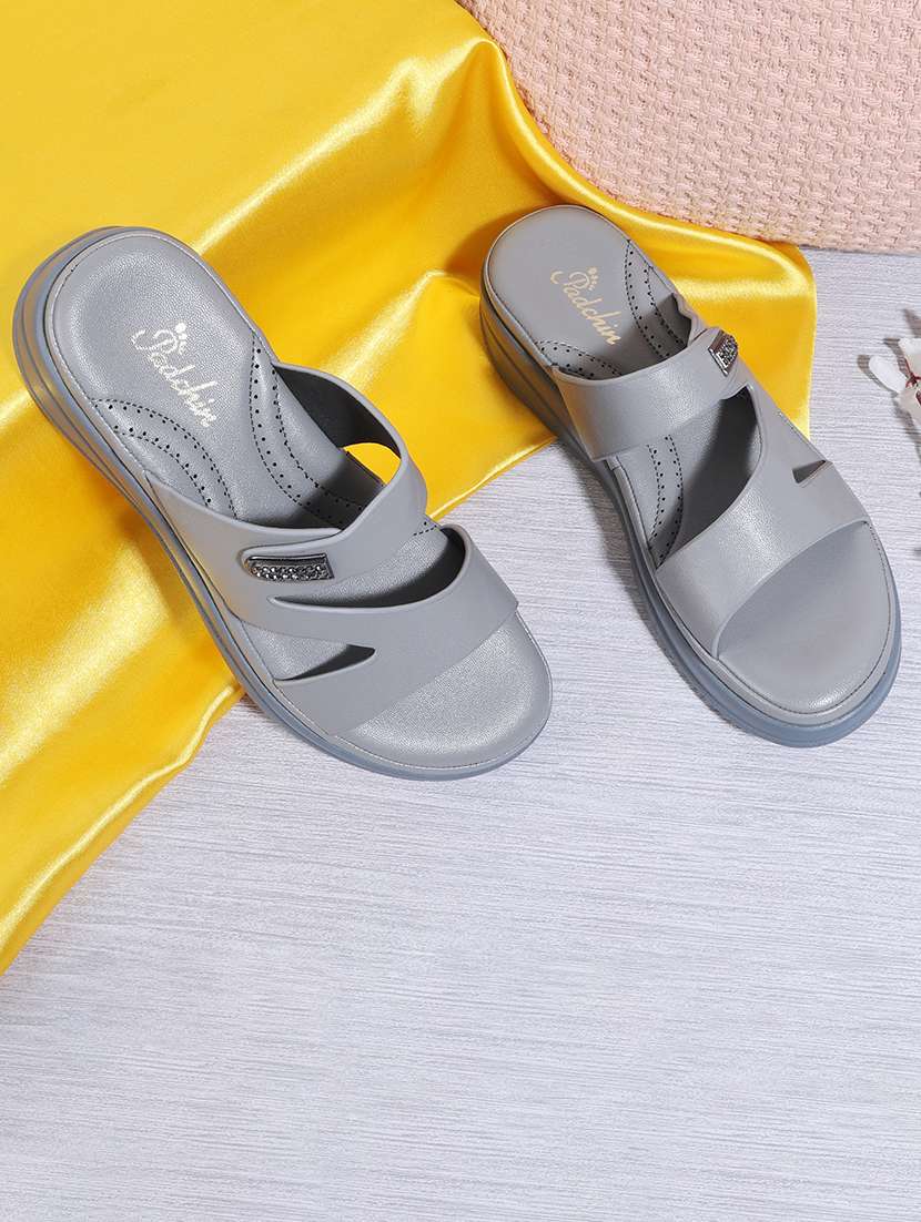 women grey slip on wedge - 21652677 -  Zoom Image - 0