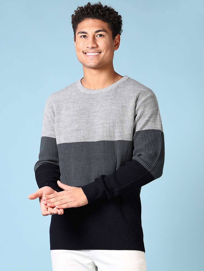 men self design long sleeve pullover