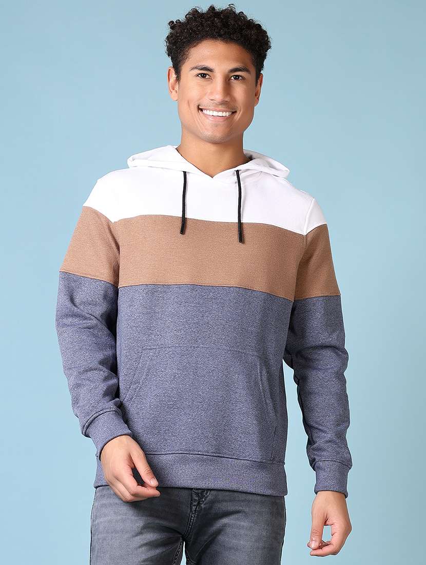 men color block long sleeve sweatshirt