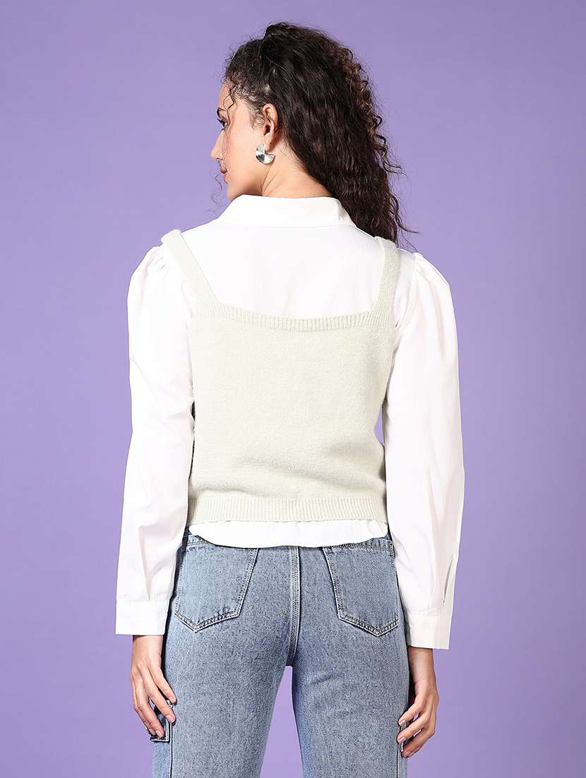 women self designed sleeveless pullover - 21652808 -  Standard Image - 3