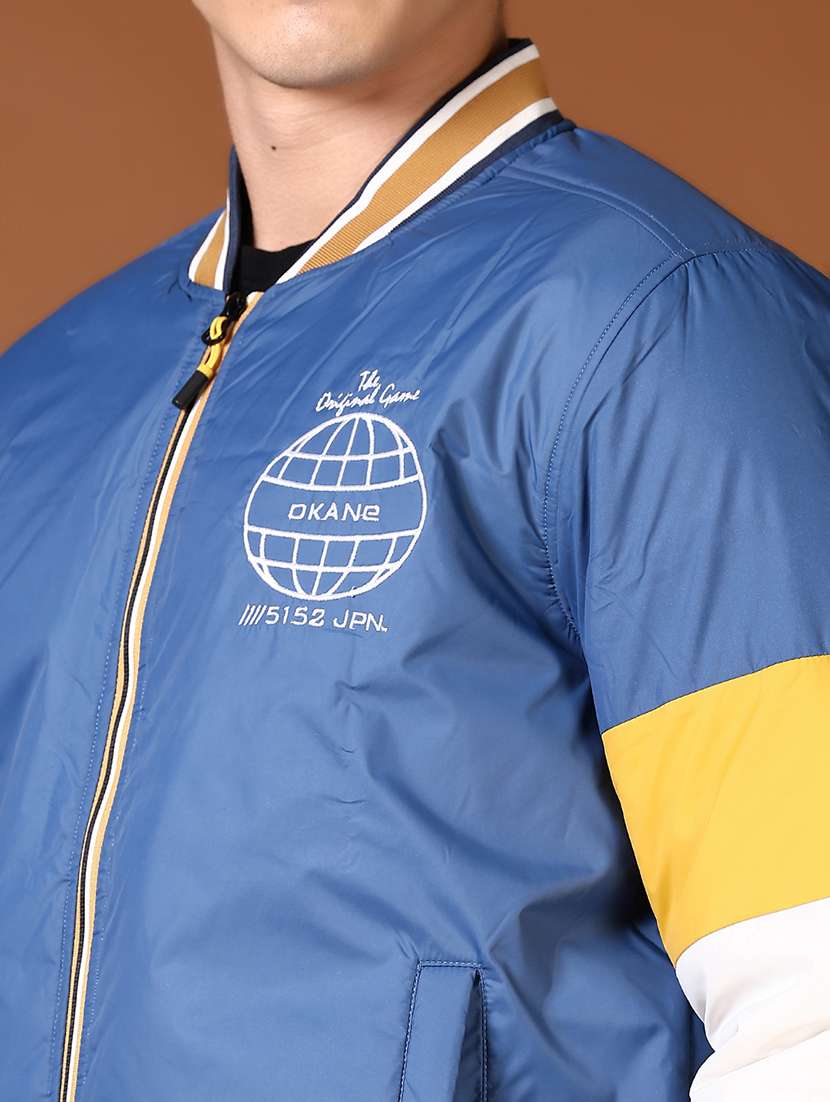 men color blocked long sleeves varsity jacket - 21652812 -  Standard Image - 5