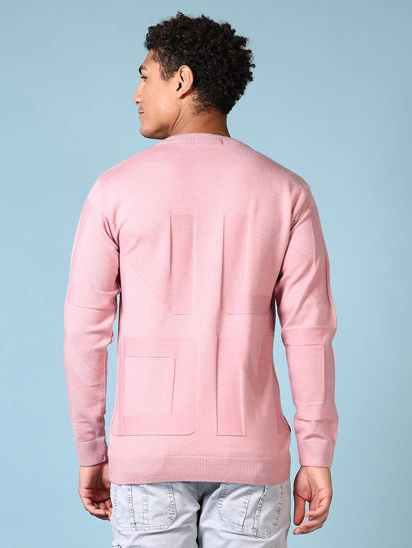 men self design long sleeve pullover sweater - 21652836 -  Standard Image - 3