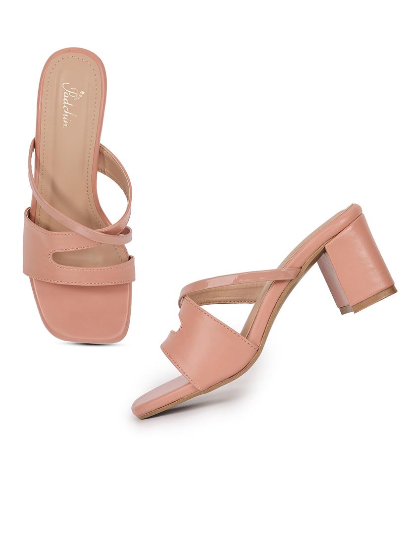 women solid square toe block heel sandal - 21652896 - Standard Image - 3