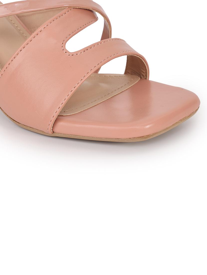 women solid square toe block heel sandal - 21652896 - Standard Image - 5