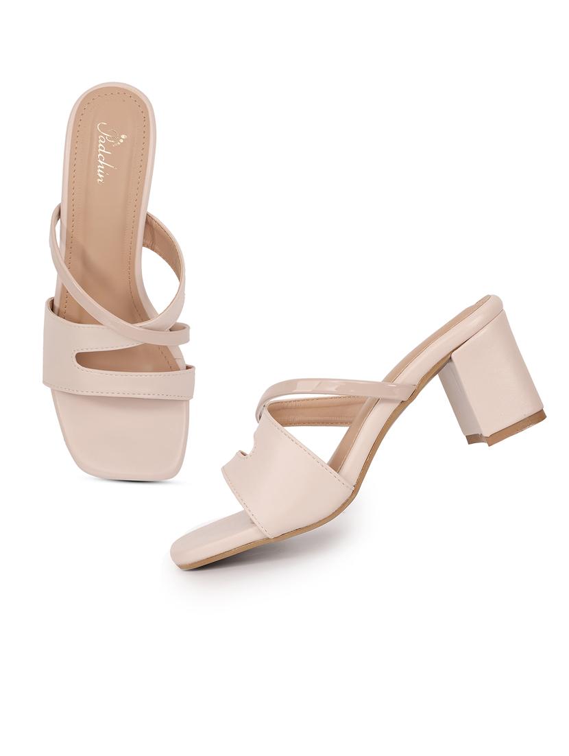women solid square toe block heel sandal - 21652897 - Standard Image - 3