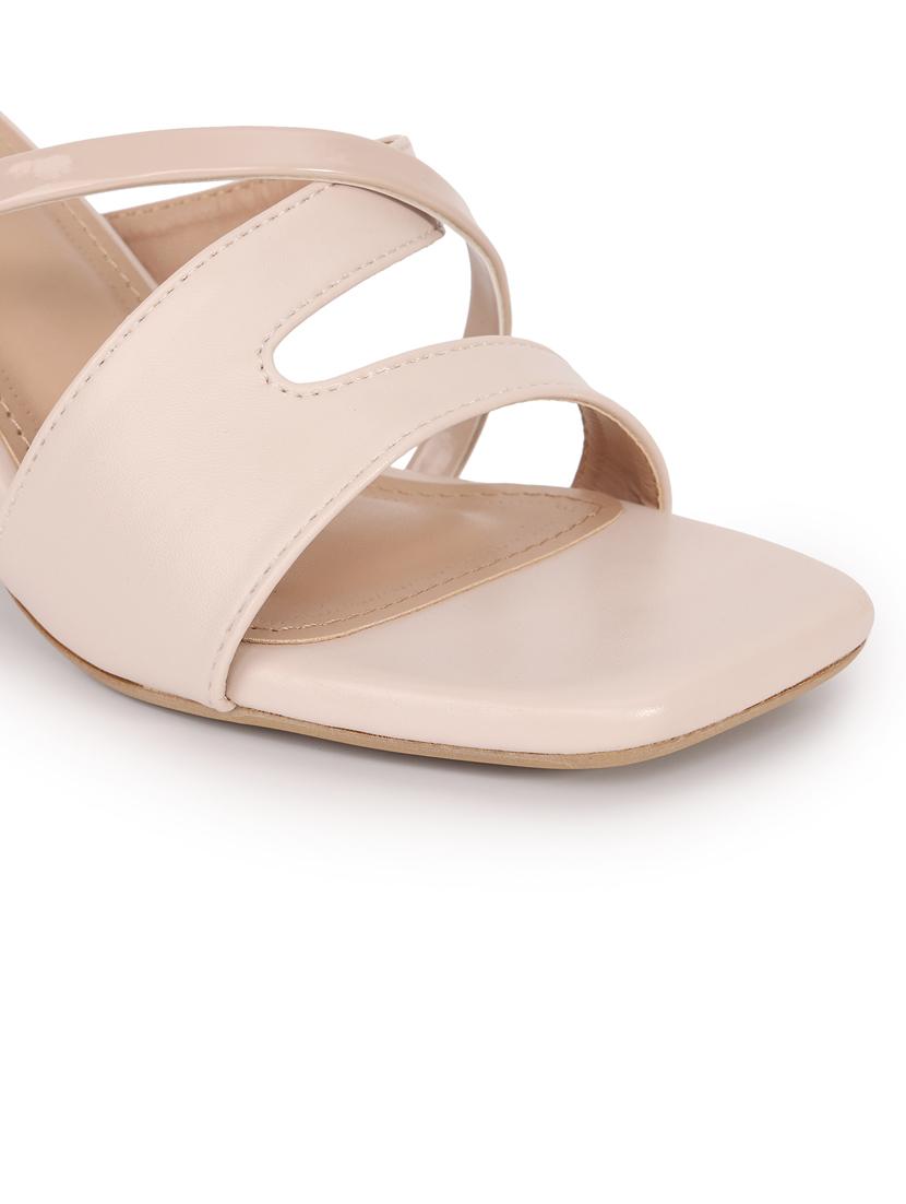 women solid square toe block heel sandal - 21652897 - Standard Image - 5