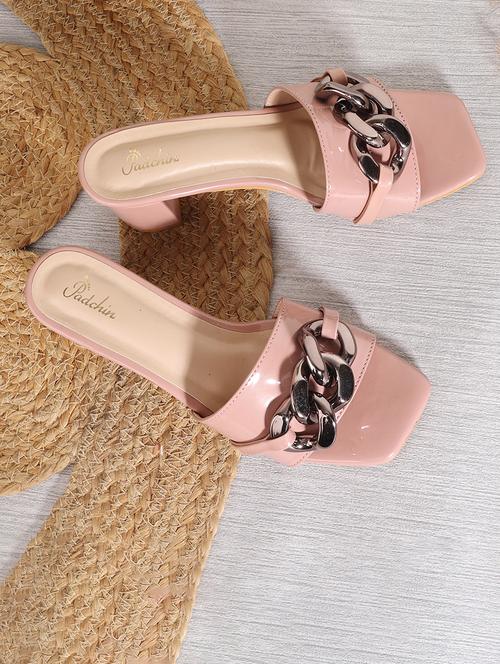 women embellished square toe block heel sandals - 21652902 - Standard Image - 0