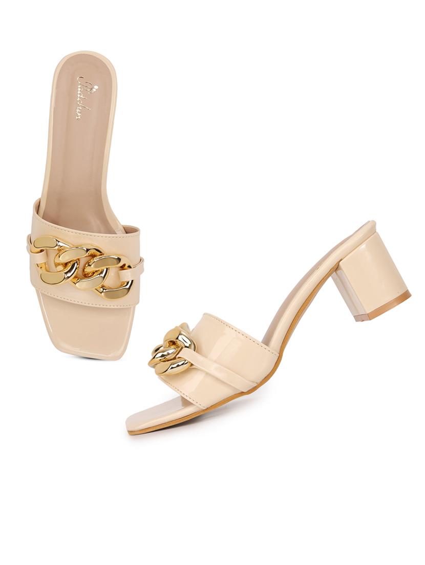 women embellished square toe block heel sandals - 21652903 - Standard Image - 3