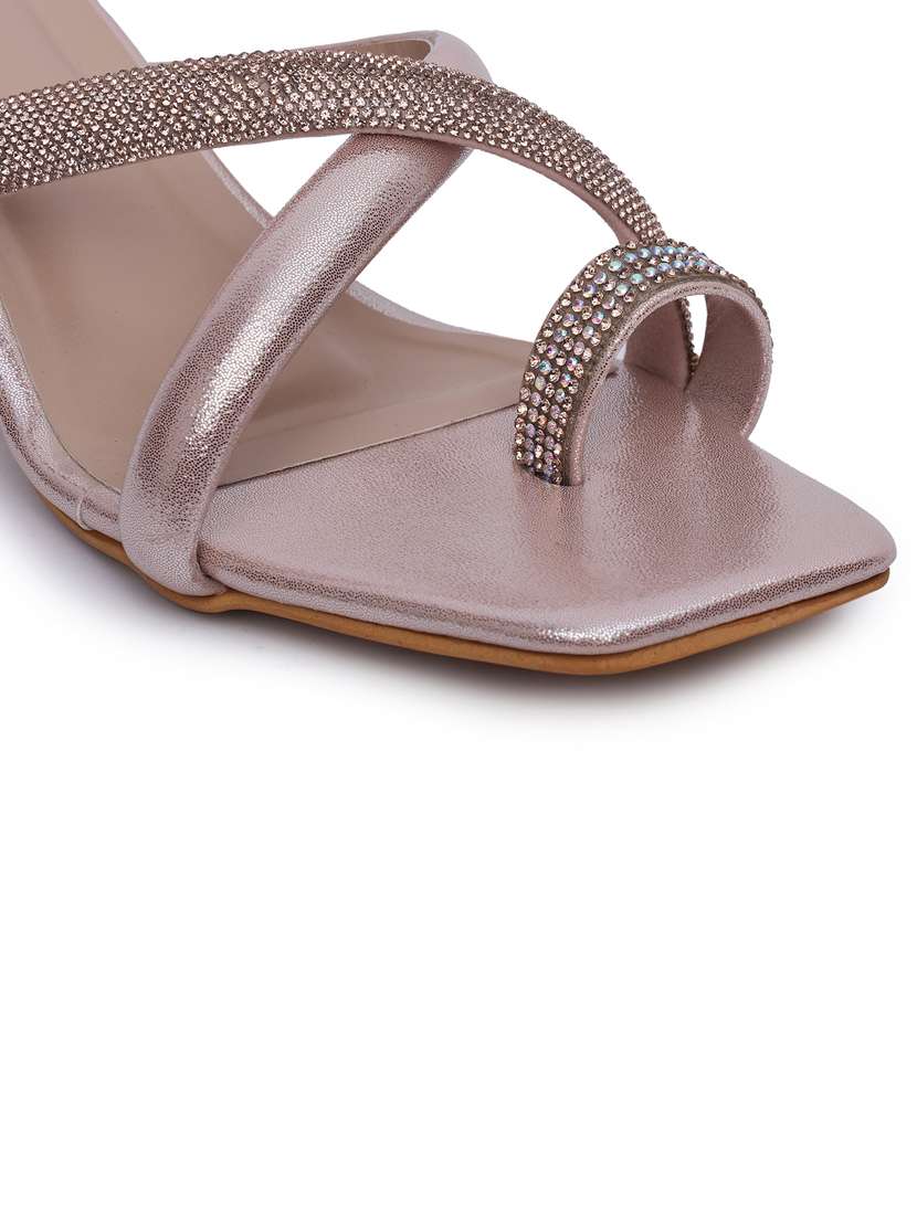 mauve pu slip on sandals - 21652904 -  Standard Image - 5